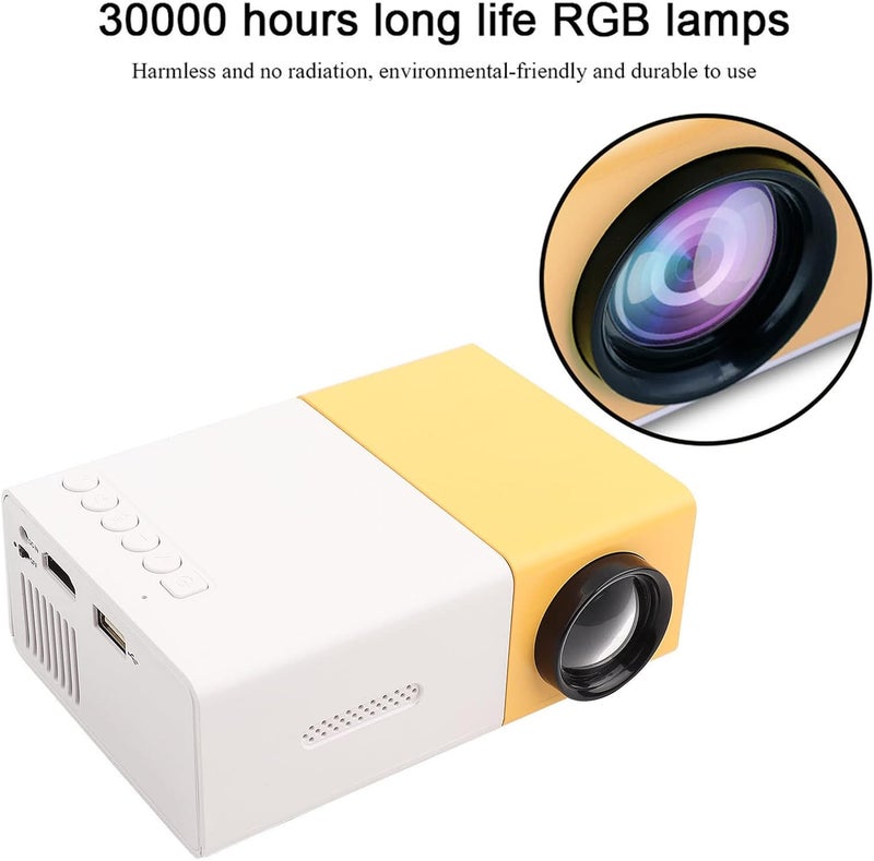 klarako Mini Projector Portable 1080P LED Projector, Pocket Pico Video Projector for Home Theater Movie Projector, Outdoor Movie Projector, Cartoon, Kids Gift, HDMI USB TV AV Interfaces and Remote Control - Image 5