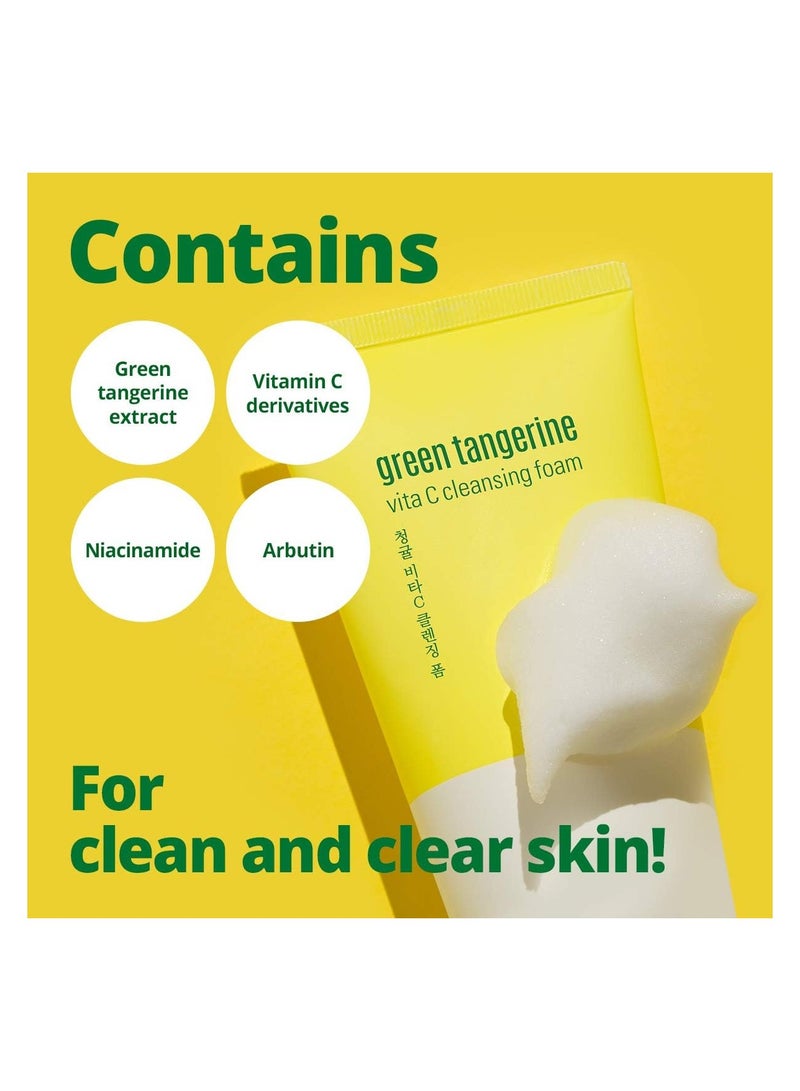 GOODAL Green Tangerine Vitamin C Cleansing Foam,Made in Korea ,5.07fl.oz,150ml - Image 3