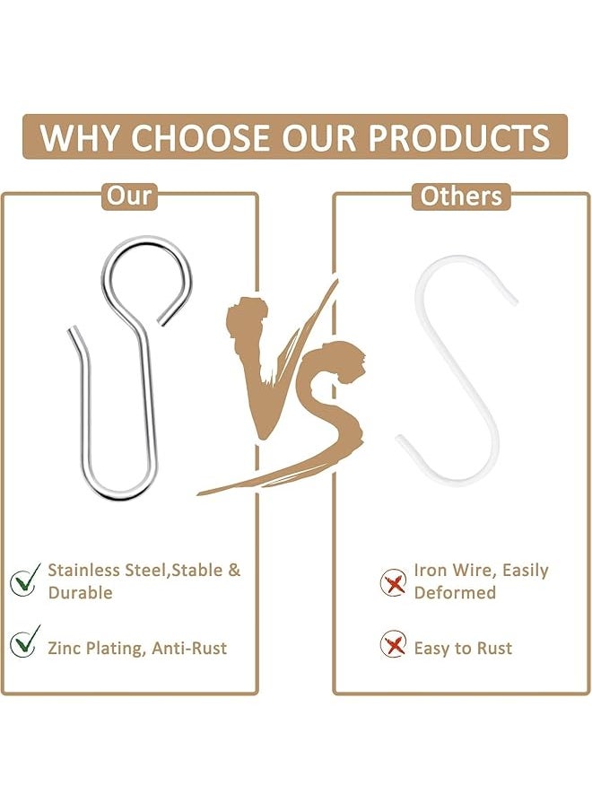60Pcs Metal Curtain Track Hooks Shaped Small Curtain Hooks Drapery Hook Pins Curtain Wire Hooks Curtain Track Rollers For Ceiling Curtain Drape Track