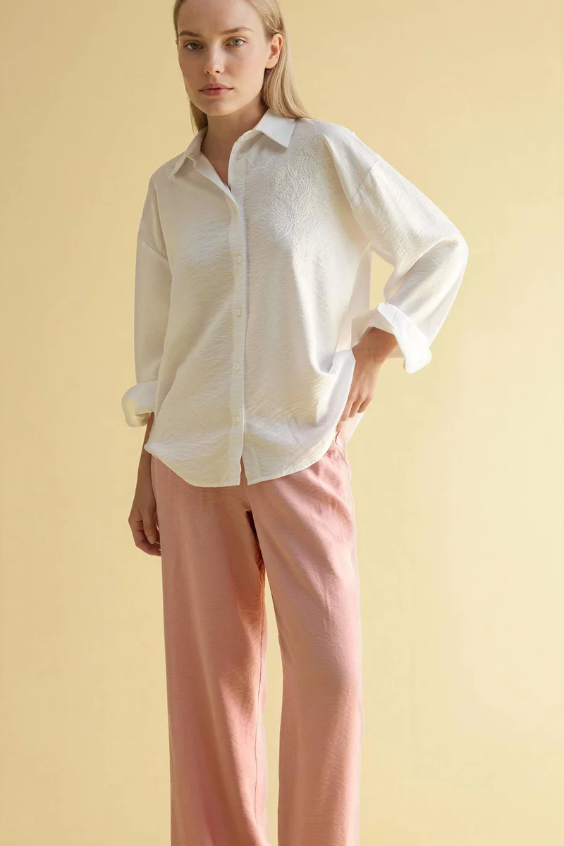 ديفاكتو Relax Fit Shirt Collar Long Sleeve Shirt