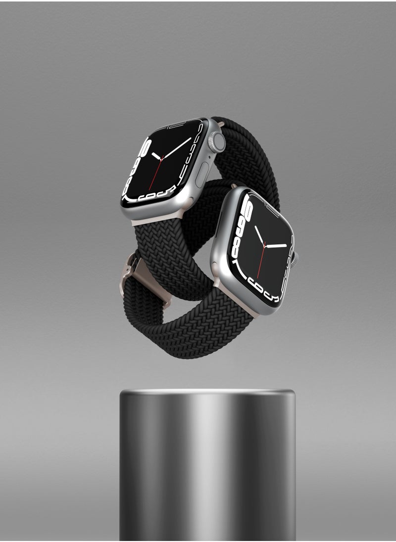 LEVELO - Crisben Watch Strap for Apple Watch 45/44/42mm - Black - Image 1