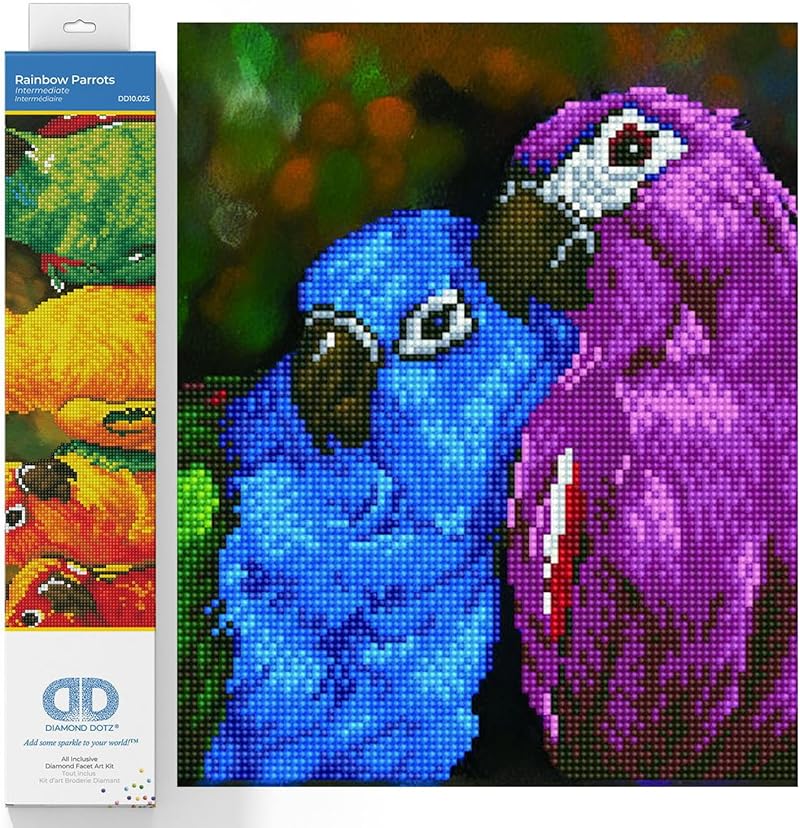 Diamond Dotz Diamond Embroidery Facet Art Kit 22.44"X16.14"-Rainbow Parrots