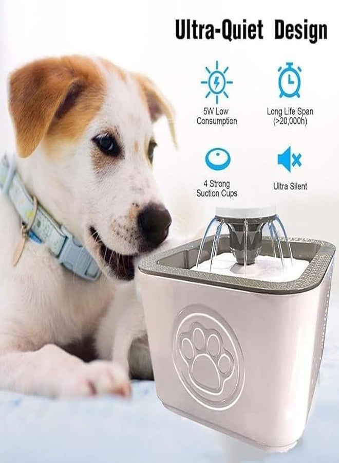 GNOLY Ultra-Quiet pet Water Fountain for Dogs & Cats - 5w Low Power Consumption, 4 Suction Cups, Long Life Span, bpa-Free Design - Image 2