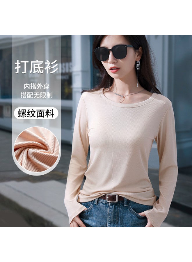 Goso Round Neck Knitted Sweater Women Spring Autumn Top 2025 New High-End Sense Inner Wear Base Layer Can Be Worn Outside Sweater - Image 2