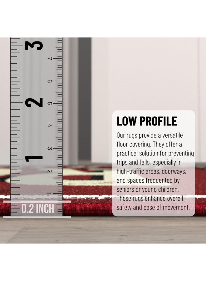 Ottomanson Machine Washable Text Design Laundry Room Rug Non-Slip Rubberback 2x5 Laundry Runner Rug for Laundry Room, Bathroom, Washroom, 20" x 59", Red - Image 3