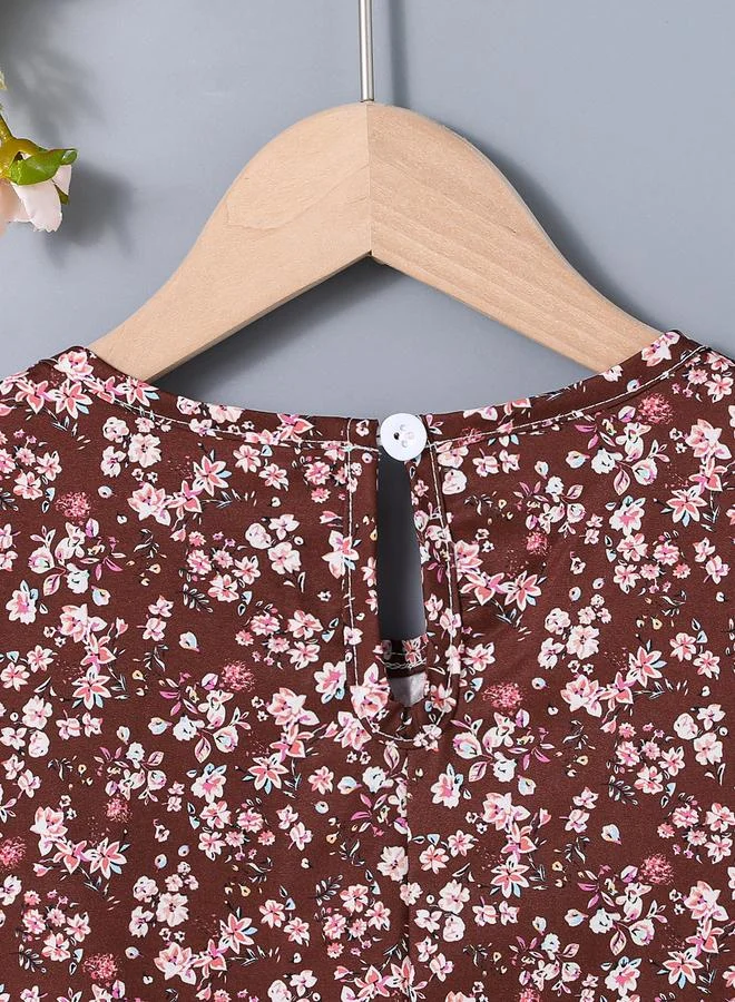 Take Two Take Two Teen All Over Print Lace Patchwork Dress