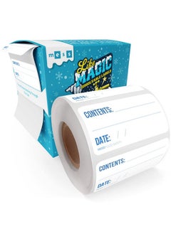 MESS Dissolvable Freezer Labels 500 Removable Food Container Labels Blank Labels For Food Containers Dissolvable Food Labels Stickers Freezer Tape Bottle Labels Jars Food Storage Labels 1X2"  - Image 1