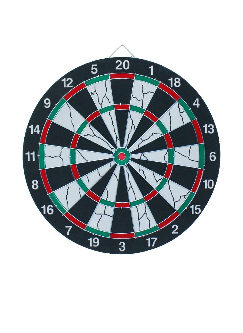 QUTOOB - Double Sided Dartboard Game Set For Family, Friends, Couples, Colleagues And Tournaments, High Quality 15 Inch Dart Board With 6 High Quality Darts In 2 Design, Double Sided Game For More Fun - Image 1