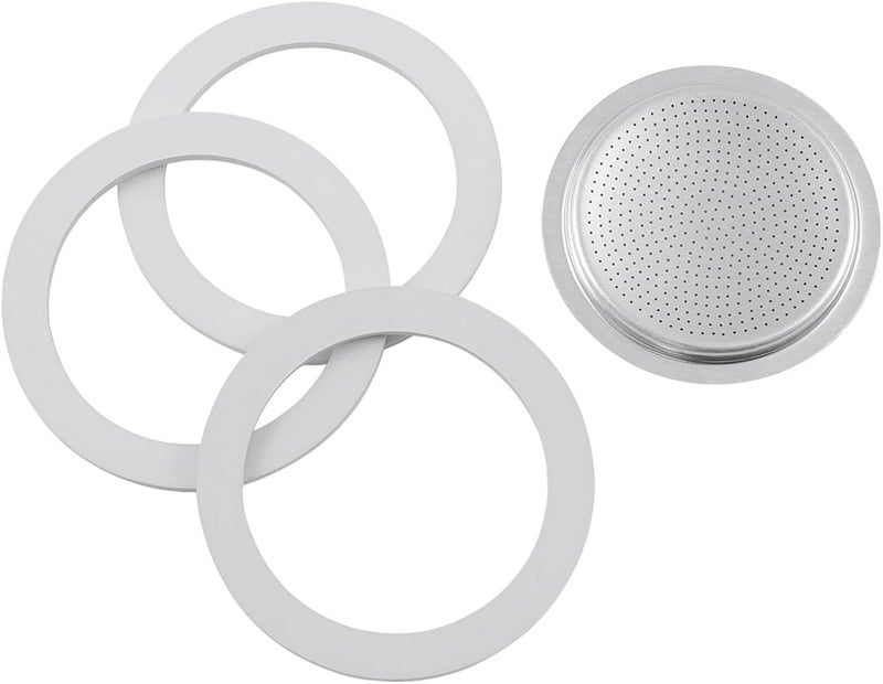 Replacement Gasket & Filter for 6 Cup Espresso Maker