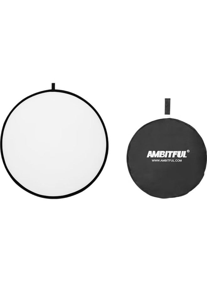 AMBITFUL Ambitful Circular Softbox 60Cm, Foldable Light Modulator, Portable Photography Light Panel For Outdoor And Portrait Shooting, Equipment For Video And Photography, Foldable And Portable Light Reflector - Image 1