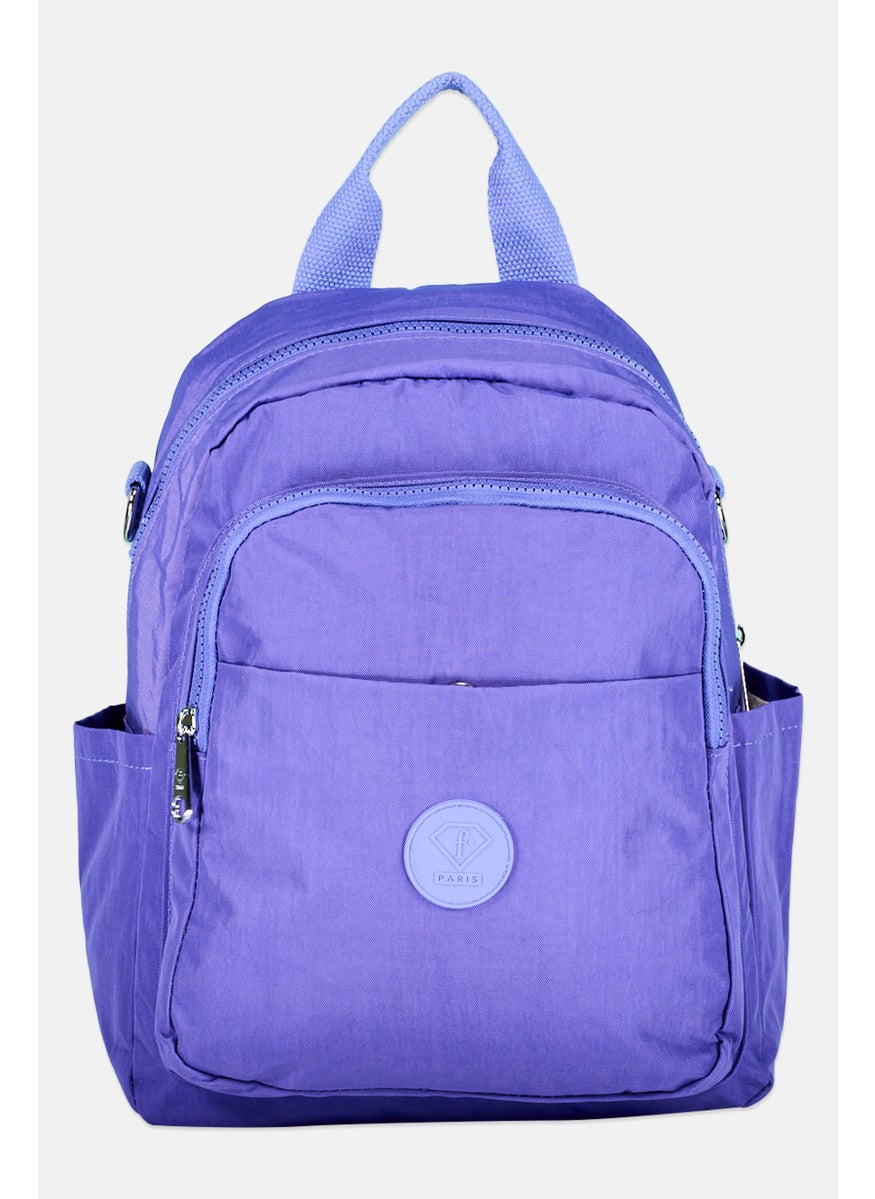 I Love Fashion Women Brand Logo Backpack 28 L x 33 H x 13 W cm, Dark Lavender  - Image 1