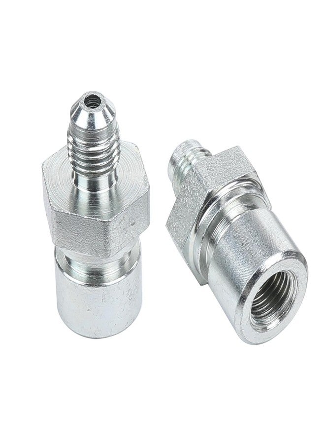 AC PERFORMANCE -3 AN Male to 3/8-24 Inverted Flare Adapter for 3/16" Brake Line, Zinc Steel, Pack of 2 - Image 1