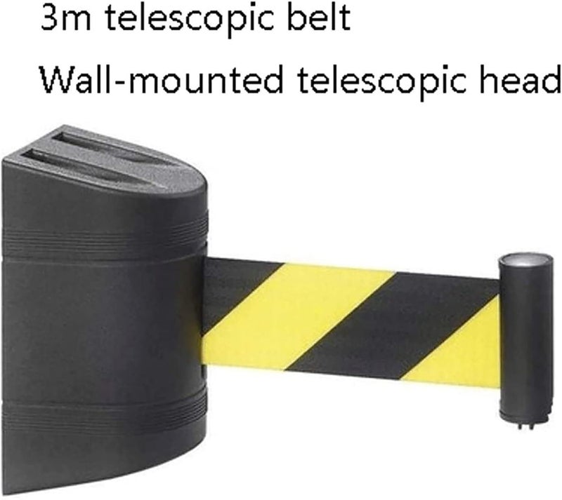 Retractable Barrier， 2/5/13M Fixed Wall Mount Retractable Barrier, Entry into Dangerous or Restricted Areas Retractable for Party Supplies, Stadium, Sc(10m) - Image 2