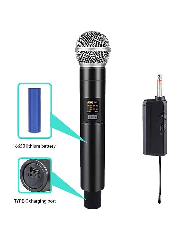 Arabest - Wireless Microphone UHF Dual Portable Handheld Dynamic Karaoke Mic with Rechargeable Receiver Cordless Karaoke System for PA System Speaker Amplifier Family Party Singing Meeting - Image 1