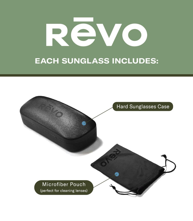 Revo Sunglasses Descend N: Polarized Lens with Rimless Rectangular Frame, Crystal Frame with Evergreen Lens - Image 3
