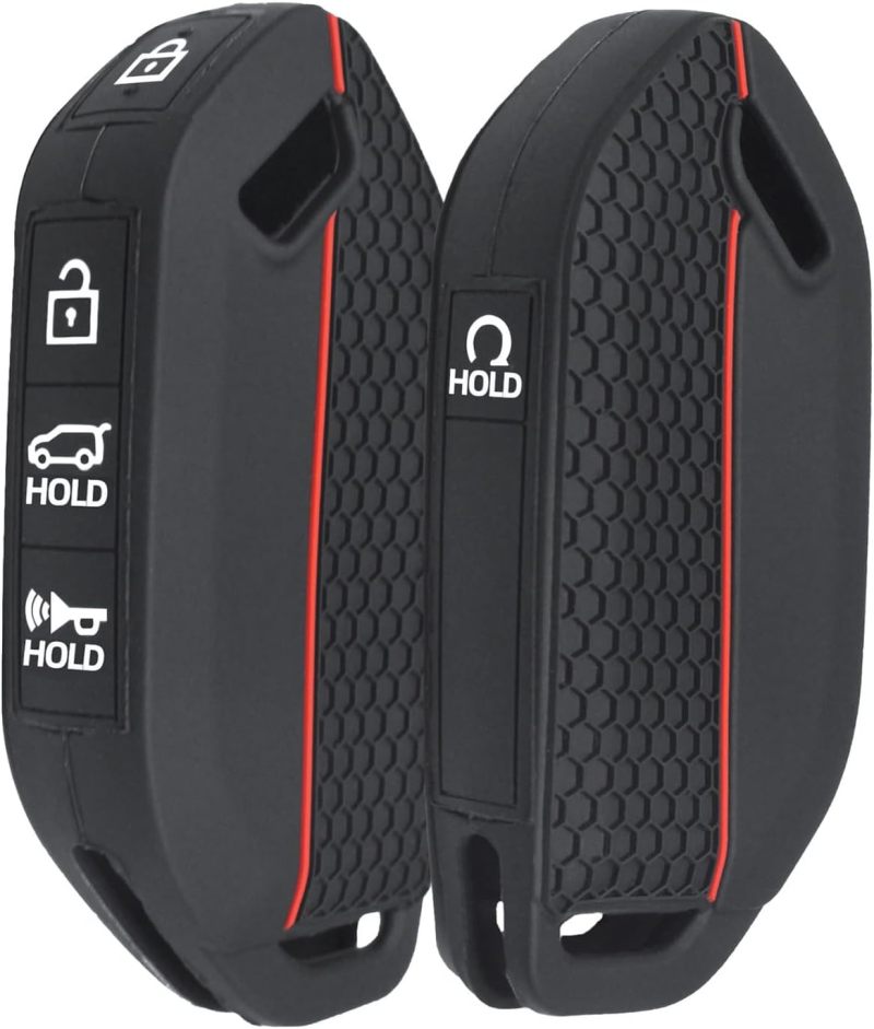 Key Protector Case: 2PCS Silicone Waterproof Anti-Slip 360° Full Protection - Signal Unblocked Flexible Durable Key Accessories for Kia K4 K5 2024 2025, Kia Telluride 2023 2024 2025, Kia Sorento 2024 - Image 2