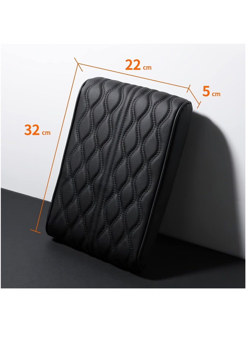 Car Center Console heighten Cover, Leather Memory Foam Car Armrest Booster Pads, Leather Car Armrest Cover Protector, Suitable for Most Vehicles, SUVs, Trucks, Cars (Black) - Image 5