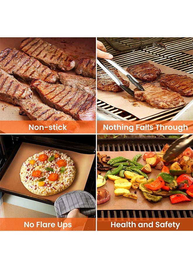 اتش اس ٥ عبوات من أوراق تفلون للخبز، حصيرة فرن للشواية من التفلون للنقل بالحرارة، ورق غير لاصق قابل لإعادة الاستخدام ومقاوم للحرارة للصناعات اليدوية، قماش خبز مقاوم للحرارة بدرجة الطعام غير لاصق (١٥.٧٥ × ١٣ إنش) - Image 3