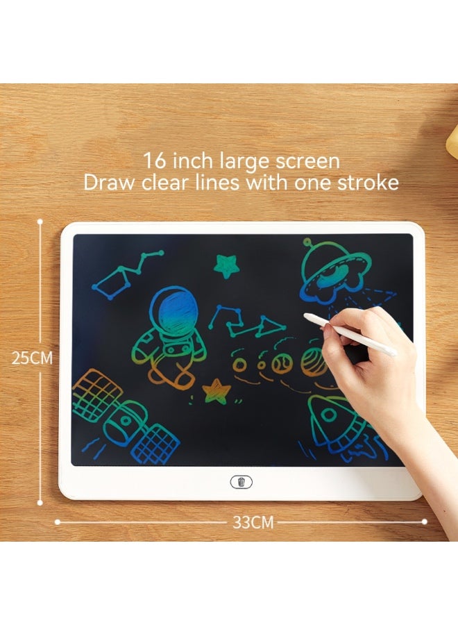 Portable LCD Creative Writing Tablet Pads for Kids, 16 Inch Reusable Electronic Drawing Board with Pen, Colorful Toddler Educational Learning Kids Doodle Pad Gift for Boys and Girls For School Home - Image 2
