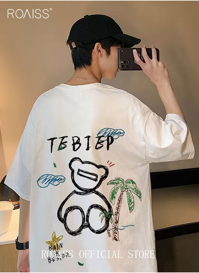 Men's Fashion Round Neck Printed T-Shirt Men's Loose T-Shirt Basic Bottom Short Sleeves Men's Soft Skin-Friendly Moisture Absorbent Breathable Half Sleeves - pzsku/Z3C923A38193803295340Z/45/_/1705915377/3fdb229c-f10b-4cc9-90f8-08cb925a0a84