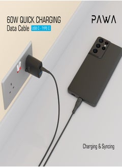 Pawa PVC USB-C to USB-C Cable 60W 2M - Black  - Image 4