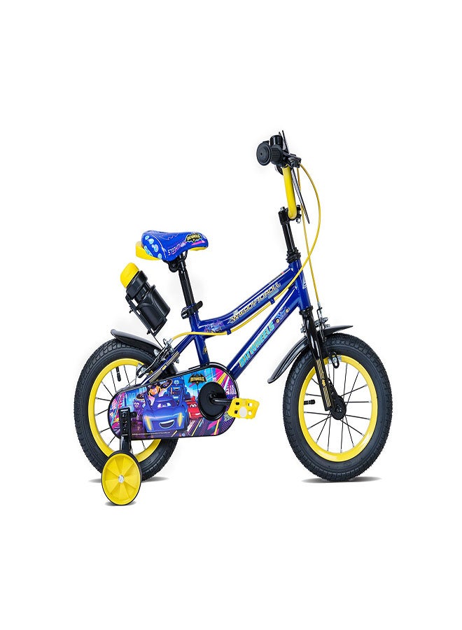 Spartan Batwheels Kids Bike | 12 Inch Wheel Size With Training Wheels | Single Speed | Blue Color - Image 1