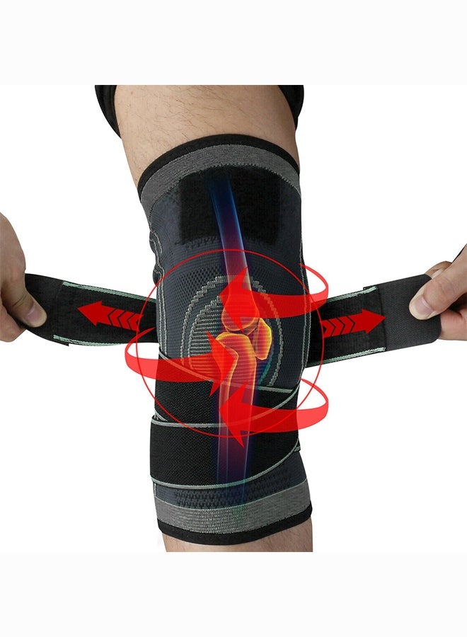 BELANO 2pcs Knee Compression Sleeve and Adjustable Knee Brace Set for Men and Women – Sports Support for Running, Cycling, Basketball - Image 3