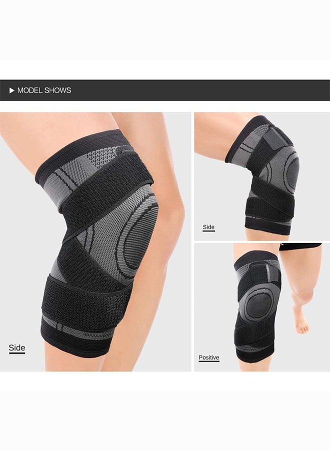 BELANO 2pcs Knee Compression Sleeve and Adjustable Knee Brace Set for Men and Women – Sports Support for Running, Cycling, Basketball - Image 2