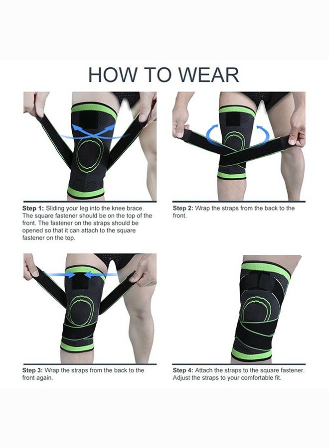 BELANO 2pcs Knee Compression Sleeve and Adjustable Knee Brace Set for Men and Women – Sports Support for Running, Cycling, Basketball - Image 4