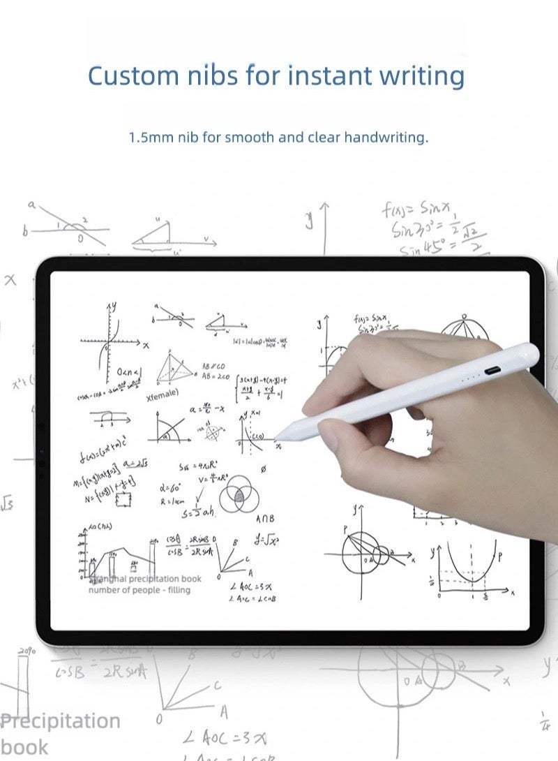 زاڤي قلم شاشة لجهاز iPad مع وظيفة رفض راحة اليد، قلم نشط متوافق (2018-2026) Apple iPad Pro 11/12.9 بوصة، iPad 10/9/8/7/6th، iPad Air 5/4/3 الجيل، iPad Mini 6/ الجيل الخامس - Image 4