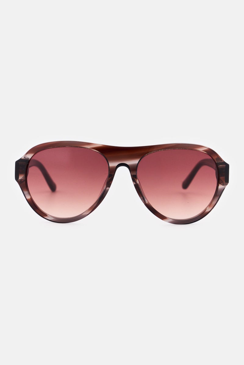 DKNY Women DO514S Aviator Sunglasses, Brown - Image 1