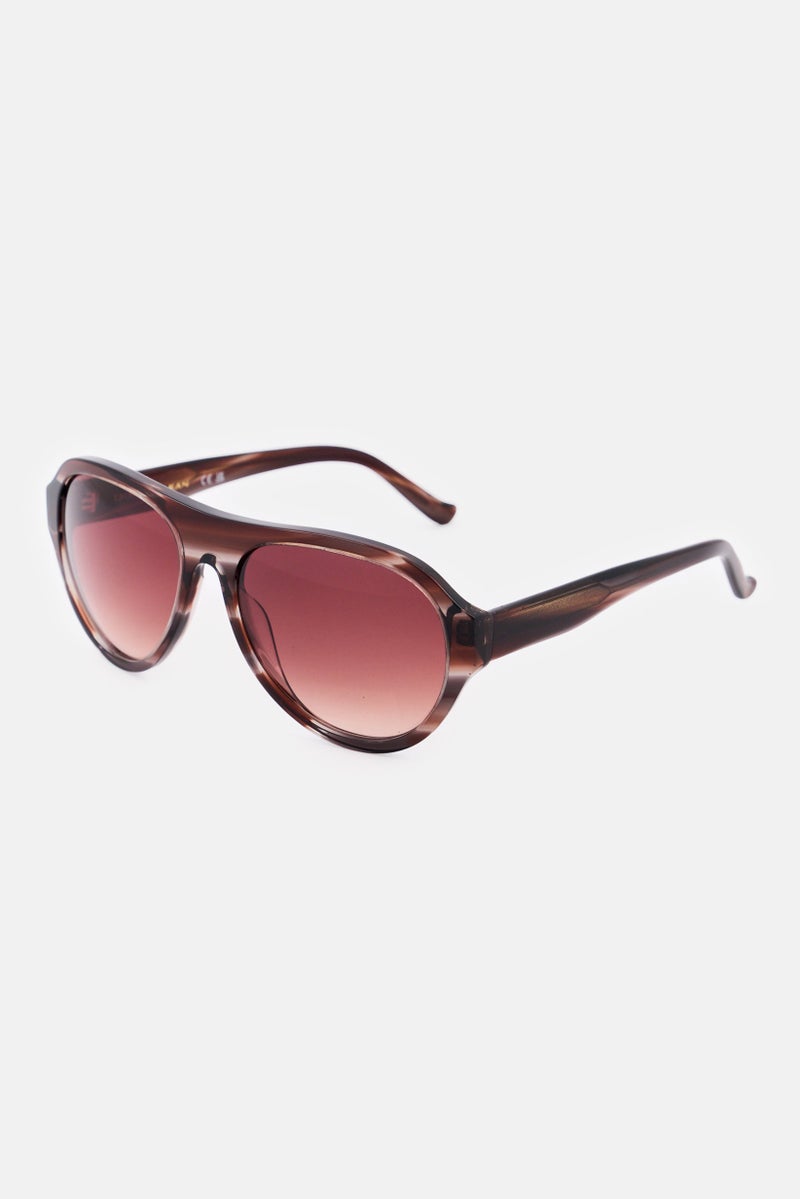 DKNY Women DO514S Aviator Sunglasses, Brown - Image 3