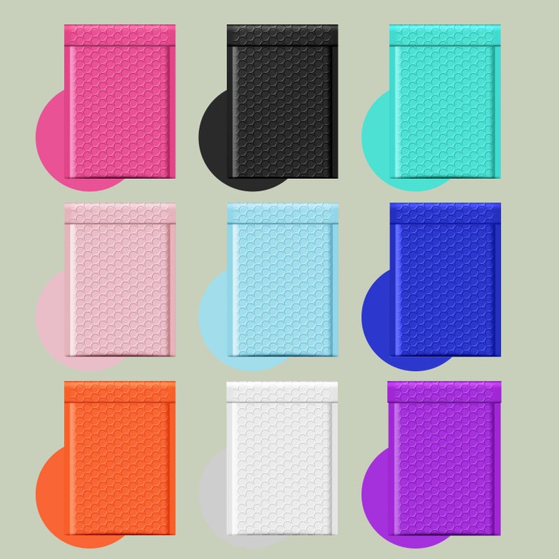 METRONIC Small Bubble Mailers 4x8 200 Pack Teal Bubble Mailer Usable Size 4x7 Self Seal Waterproof Padded Envelopes for Small Business Packaging Sports Cards - Image 3