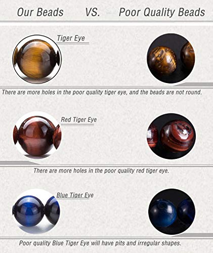 Hamoery Men Women 8mm Natural Stone Lava Rock Diffuser Bracelet Elastic Yoga Agate Beads Bracelet Bangle - Image 4