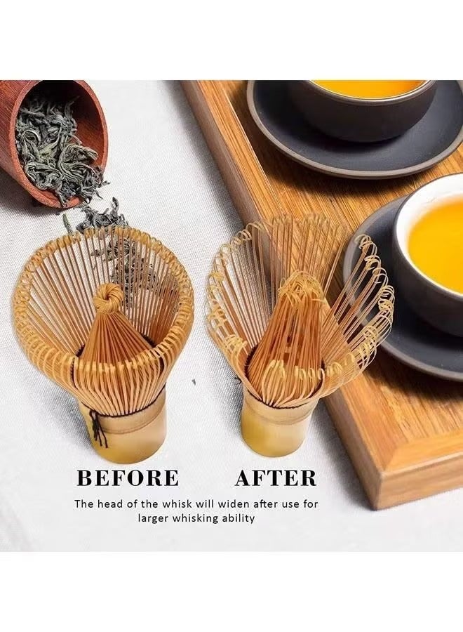 4-Piece Matcha Green Tea Whisk Set Blue/Beige/Green - Image 4