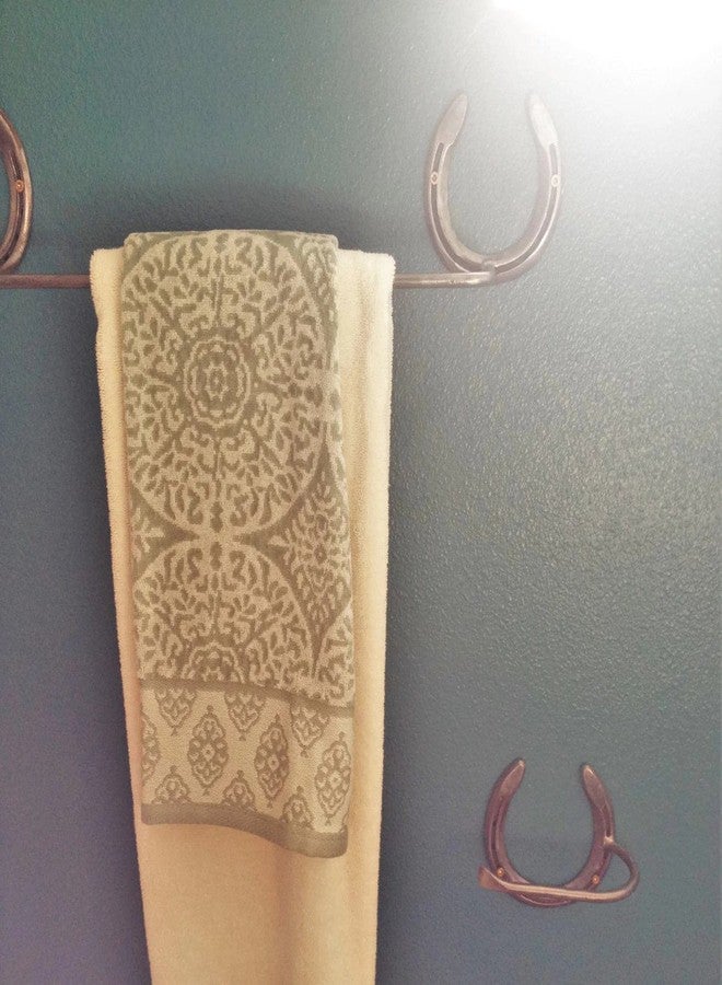 The Heritage Forge Rustic Toilet Paper Holder Wall Mounted Great for Vintage Bathroom - Wall Mounted Horseshoe - Natural Metal - The Heritage Forge - Image 5