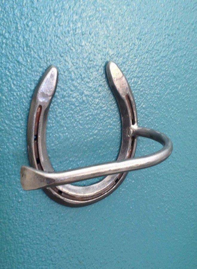 The Heritage Forge Rustic Toilet Paper Holder Wall Mounted Great for Vintage Bathroom - Wall Mounted Horseshoe - Natural Metal - The Heritage Forge - Image 2