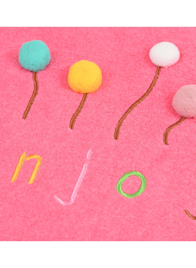 AURIO Ultra-Soft Microfiber Kids' Bath Towel (70x140 cm) – Premium Absorbent Quick-Dry Shower Towel with Colorful "Enjoy" Embroidery and 3D Balloon Accents – Gentle on Sensitive Skin - Image 5