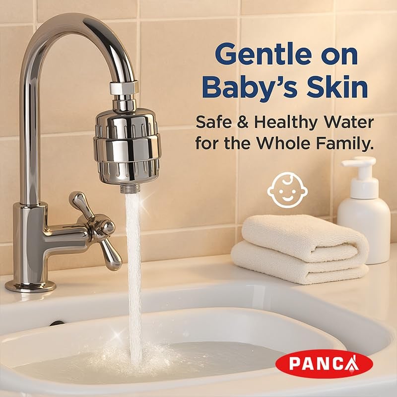 PANCA Hard Water Softener Filter for Tap & Shower with connectors | Bathroom Shower for Hard Water | Borewell & Tanker Water Purifier (Filter Set with Connectors) - Image 3