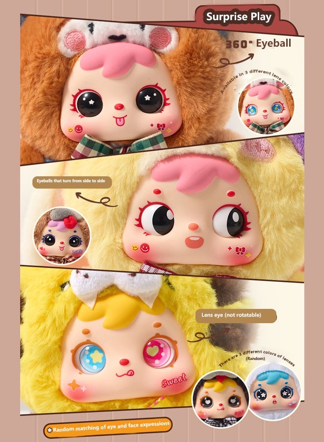 yumee Plush Bear Blind Box - Animal Keychain Surprise (Elephant/Chicken/Rabbit/Monkey/Tiger/Dog/Wolf) Collectible Mini Plush Toys for Office/Home Decor u0026 Gifts - Image 3