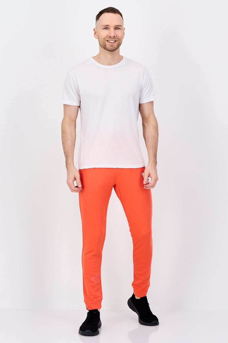 Adidas Men Sportswear Fit Outdoor Sweatpants, Orange - Image 4