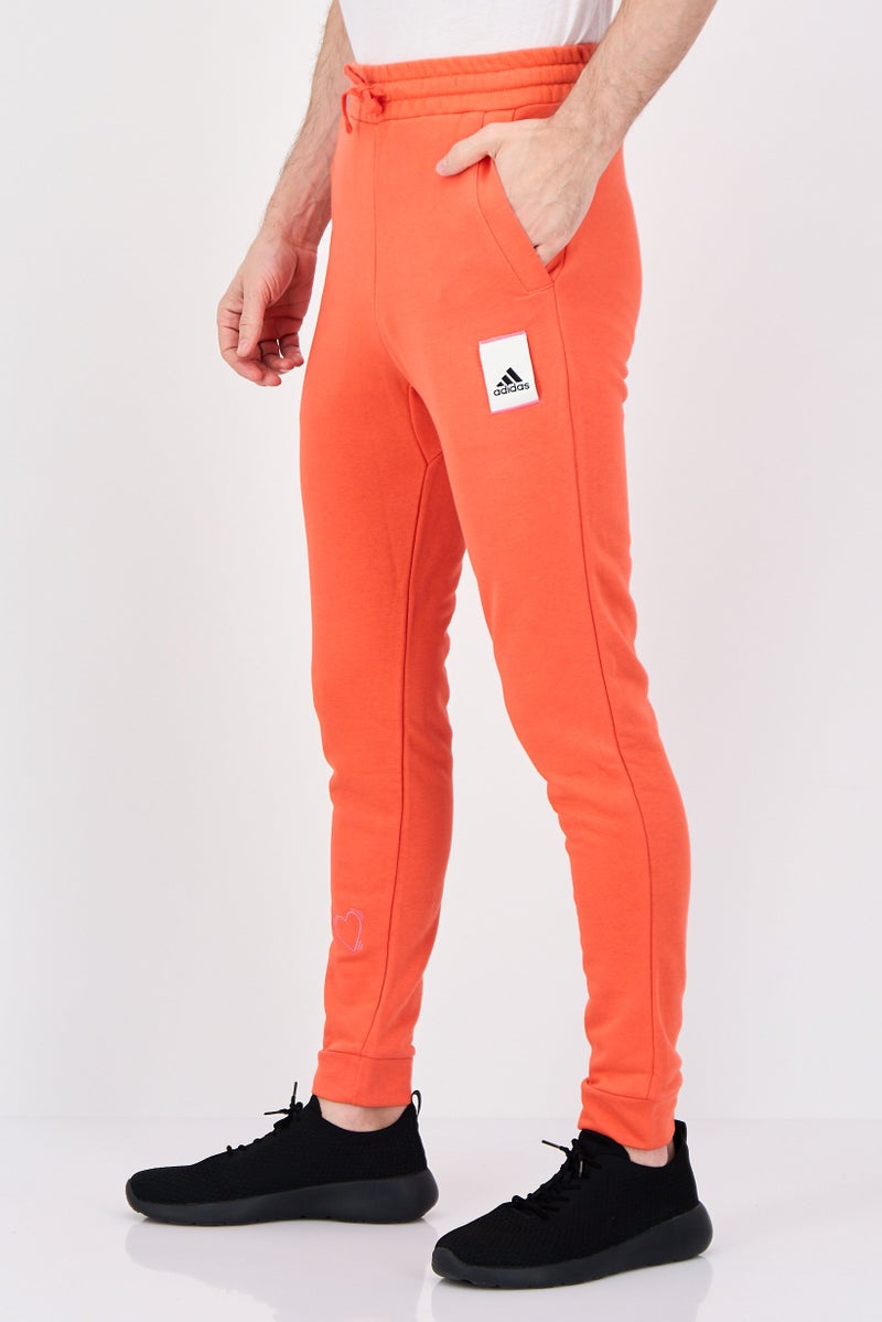 Adidas Men Sportswear Fit Outdoor Sweatpants, Orange - Image 2