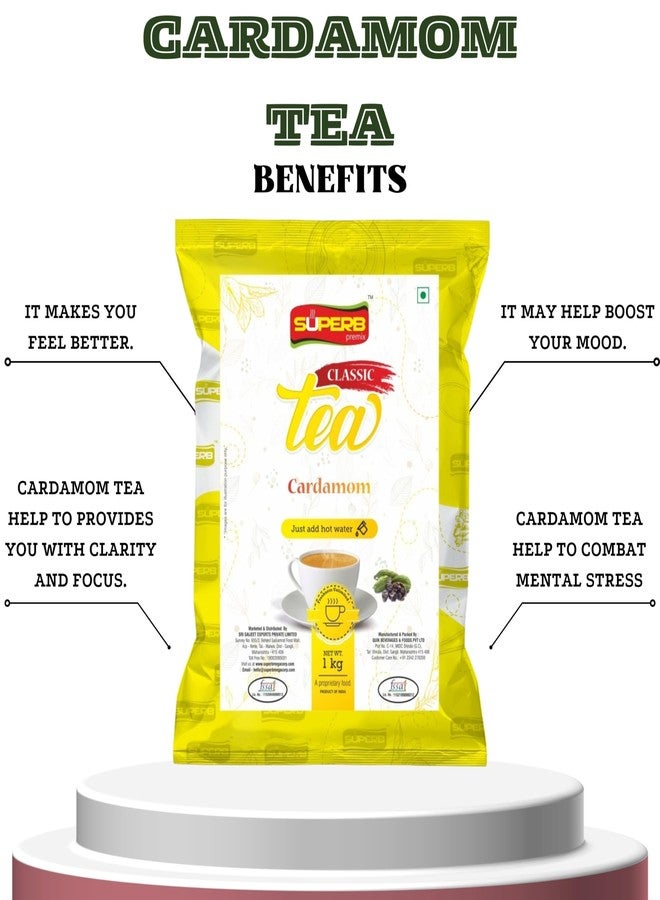Superb Cardamom Tea Classic Premix any time..anywhere Instant Premix 1 KG Powder SUPERB (Pack of 2) - Image 4