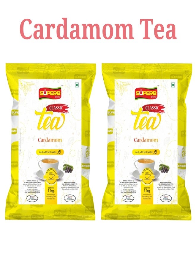 Superb Cardamom Tea Classic Premix any time..anywhere Instant Premix 1 KG Powder SUPERB (Pack of 2) - Image 2