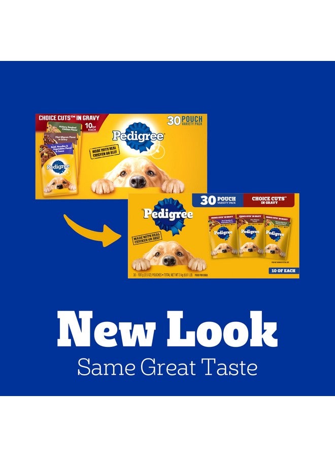 Pedigree Choice Cuts In Gravy Adult Soft Wet Dog Food 30-Count Variety Pack, 3.5 oz. Pouches