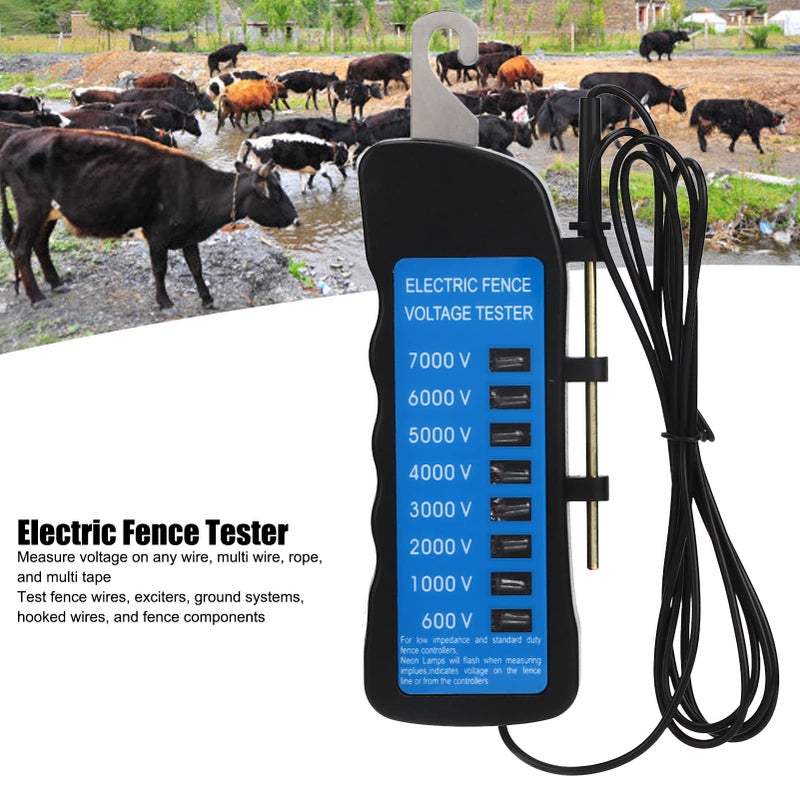 Multi Light Electric Fence Tester Portable Voltage Detection Farm Supply Fencing Fault Finder - Image 4