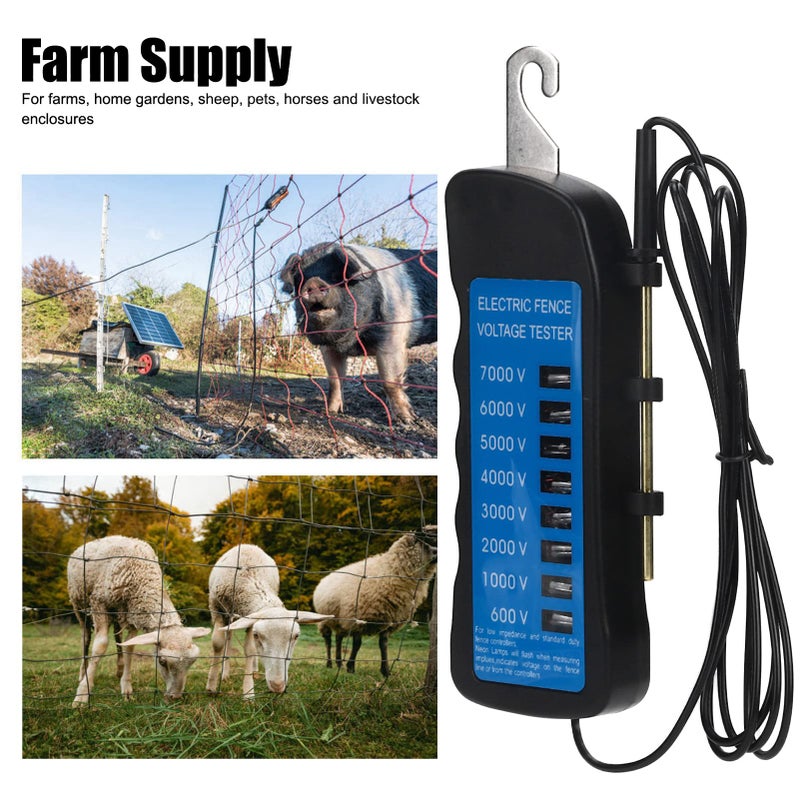 Multi Light Electric Fence Tester Portable Voltage Detection Farm Supply Fencing Fault Finder - Image 3