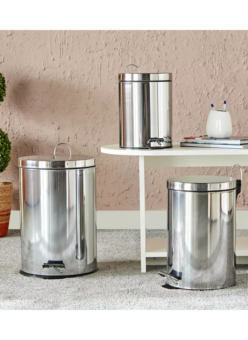 BLACKSTONE - Stainless Steel Hands Free Pedal Bin 5L Soft Close Rust-Proof - Image 1