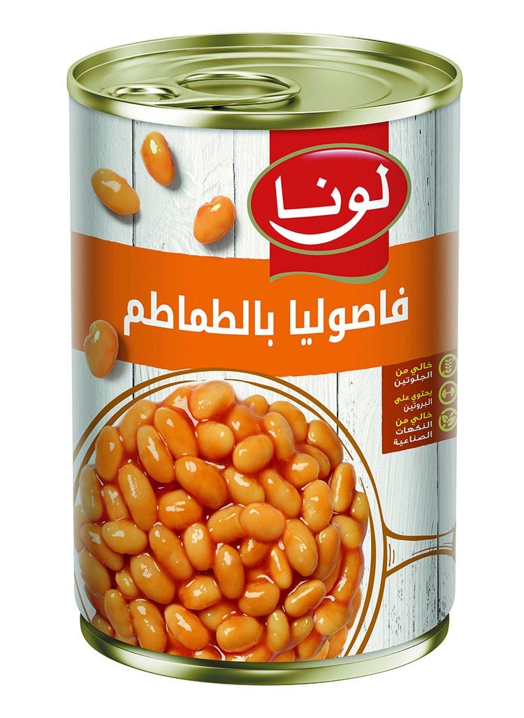 لونا فاصوليا مطبوخة في صلصة الطماطم 380جم  - Image 2