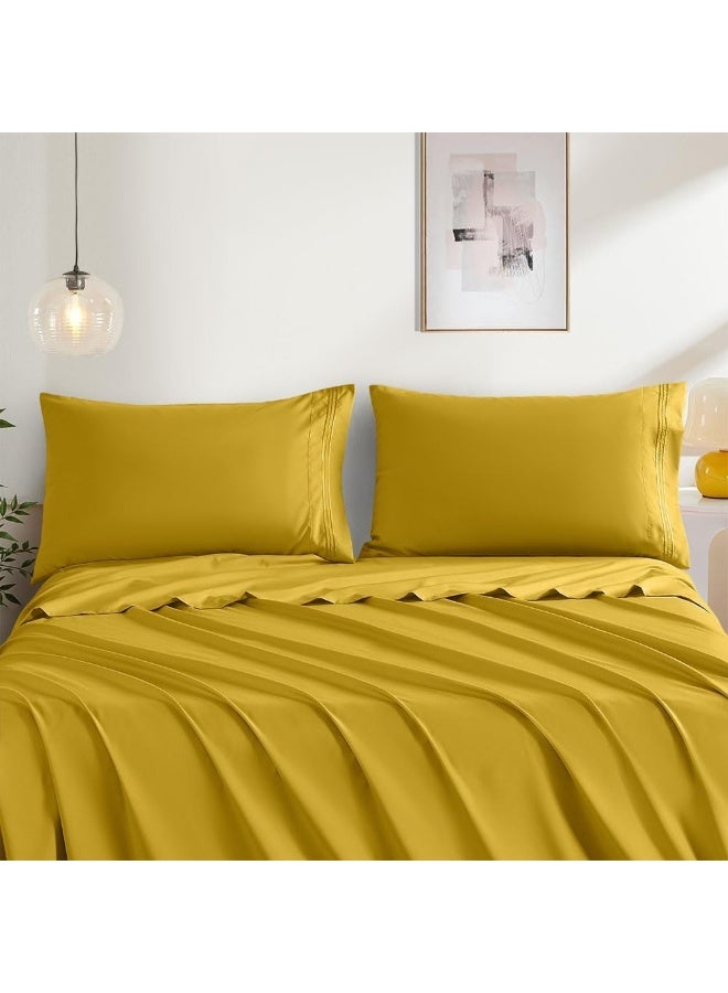 NookZuzu King Pillow Cases Set of 2, Hotel Pillow Cases 20"X 36" Luxury Gold Pillow Covers Soft Breathable and Non Shrinking Microfiber Envelope Pillowcase  - Image 2